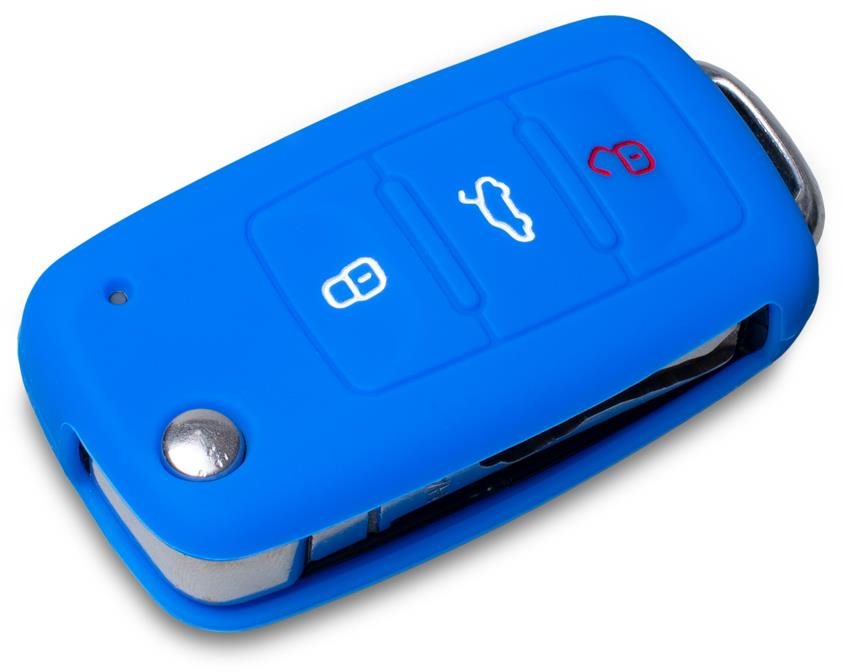 Escape6 ochranné silikonové pouzdro na klíč pro VW/Seat/Škoda s vystřelovacím klíčem barva modrá