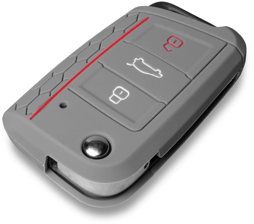 Escape6 védő szilikon kulcstartó tok VW/Seat/Skoda újabb generációhoz, kilökő kulccsal