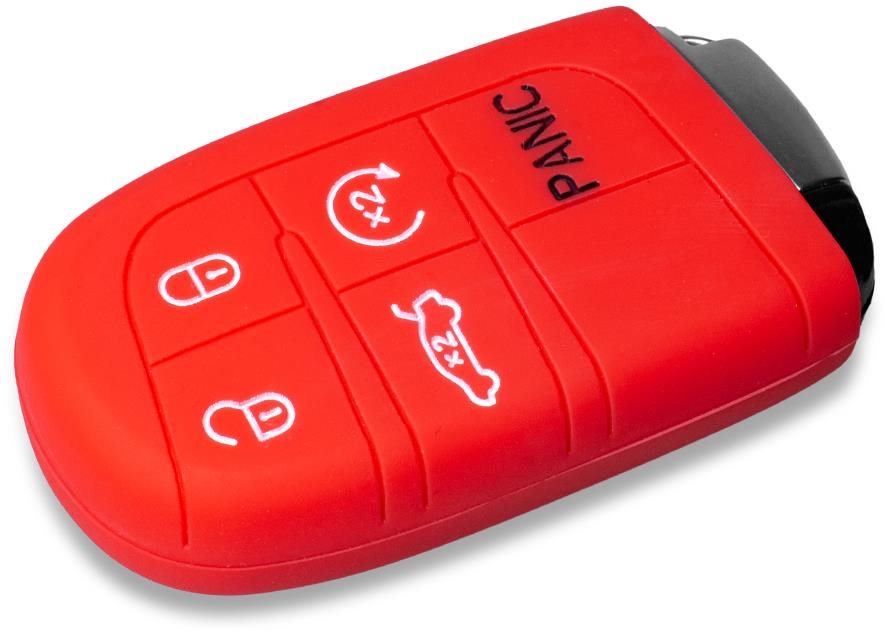 Escape6 ochranné silikonové pouzdro na klíč pro Dodge / Jeep barva červená