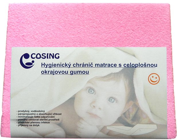 COSING Higiéniai védőfólia membránnal 120 × 60 cm - rózsaszín