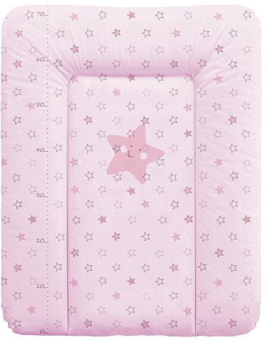 CEBA BABY Puha komódszőnyeg - Csillagok rózsaszínben