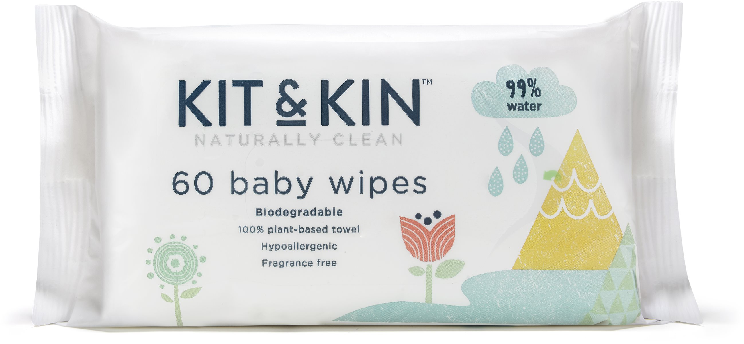 Kit & Kin Naturally Clean Baby Wipes 60 ks