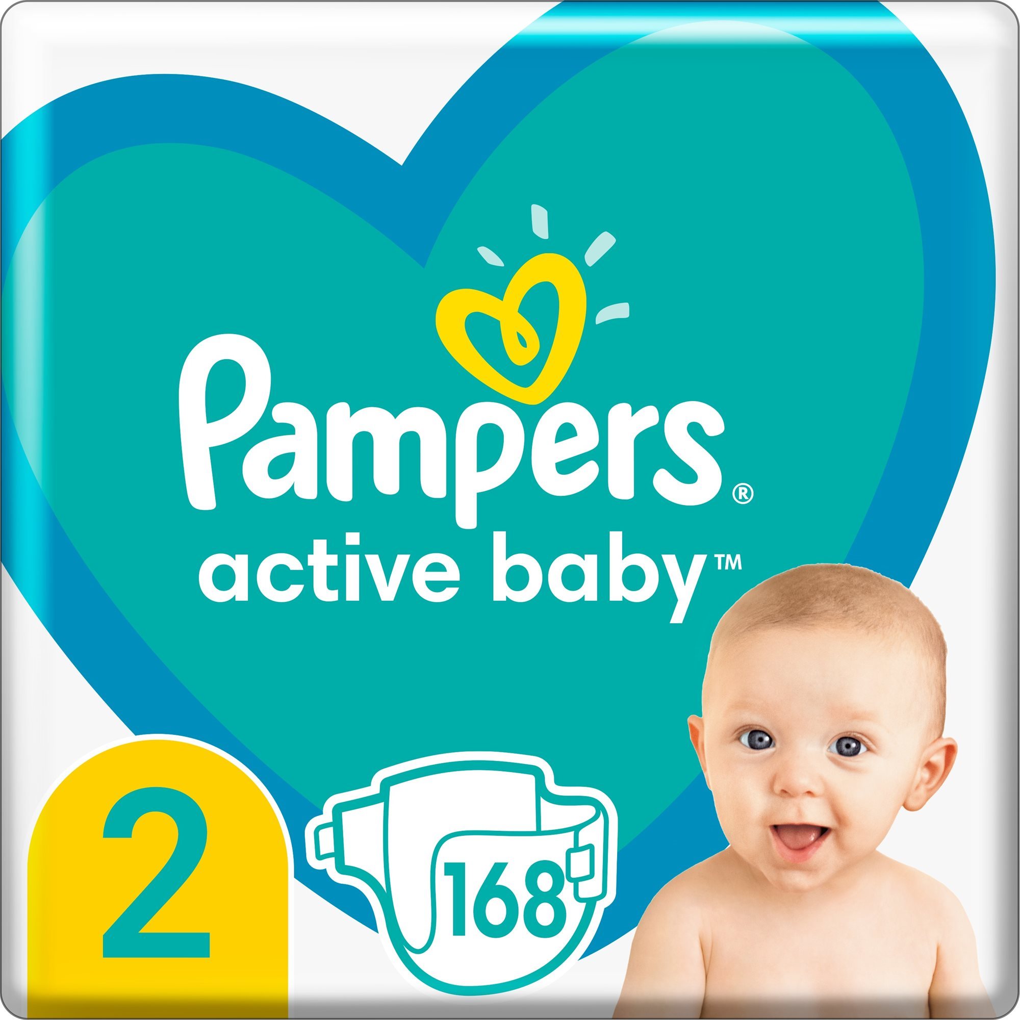 PAMPERS Active Baby 2-es méret, 168 db