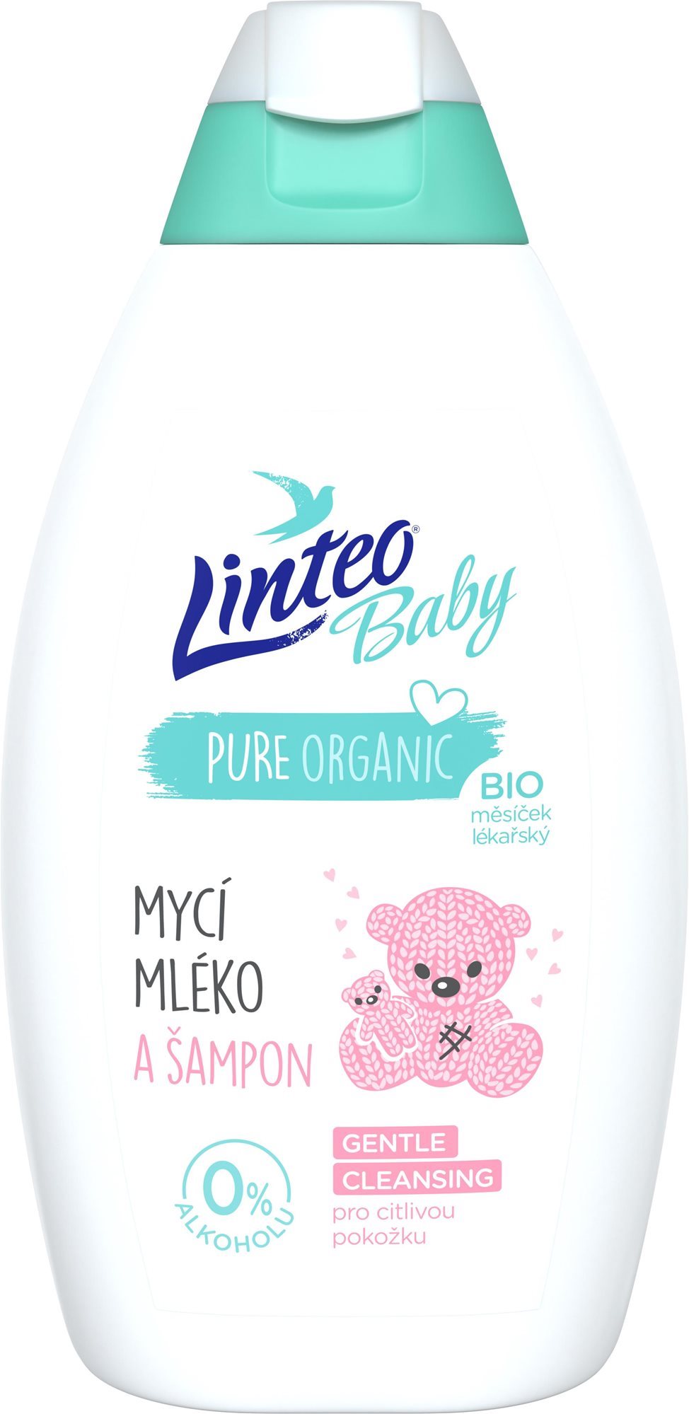 LINTEO BABY Baby tisztító tej és sampon 425 ml