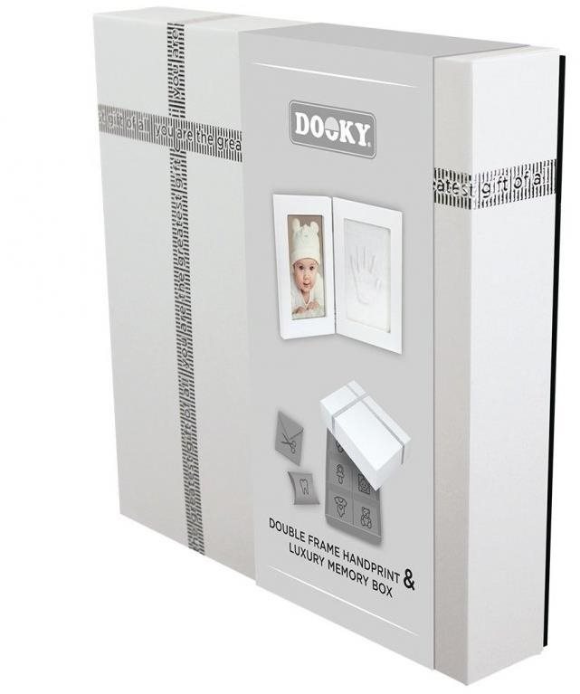 Dooky Double Frame Handprint + Luxury Memory Box