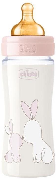 Chicco Original Touch latex, 240 ml - lány, üveg