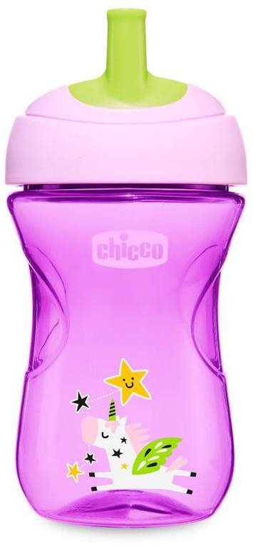 Chicco Advanced pohár szívószállal 266 ml, lila 12 m+