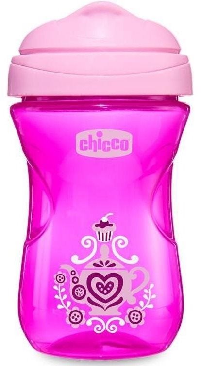 Chicco Easy bögre kemény csőrrel 266 ml, rózsaszín, 12 m+