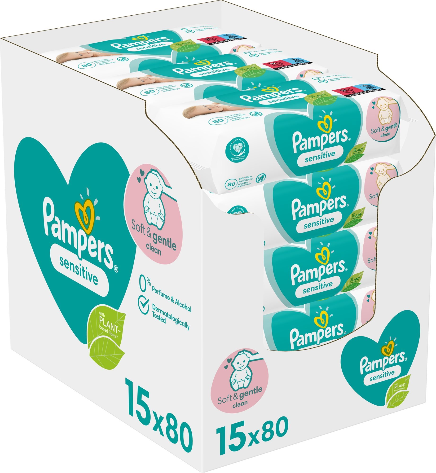 PAMPERS Sensitive Baby 15×80 db