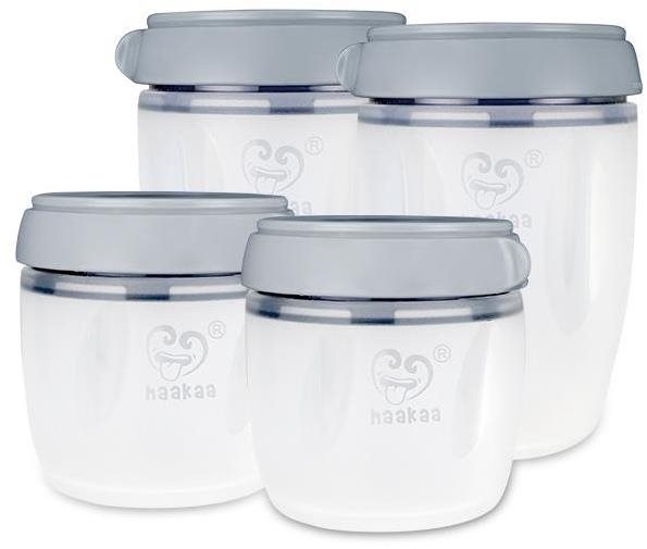 Haakaa anyatej tároló edények (2 × 160 ml és 2 × 250 ml)