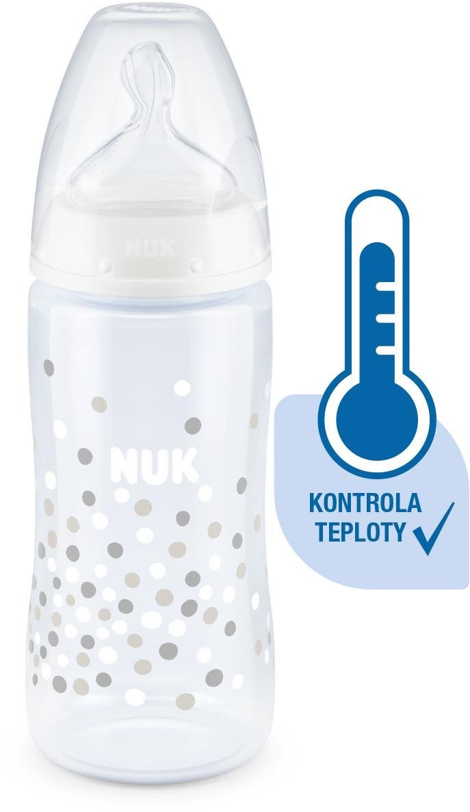 NUK FC+ cumisüveg hőmérséklet-szabályozóval 300 ml - fehér