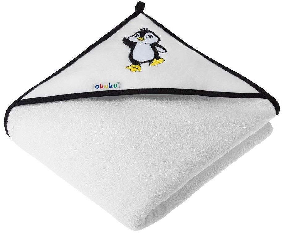 AKUKU baba fürdőlepedő 100 × 100 fehér pingvinnel