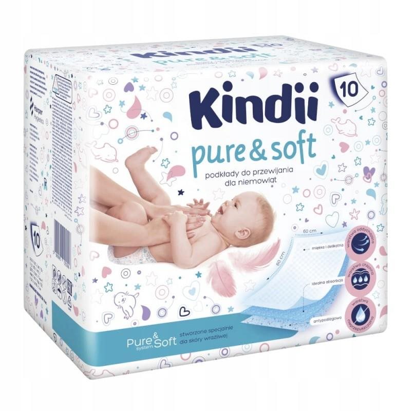 KINDII Pure&Soft Egyszer használatos alátét 60 × 60 cm, 10 db