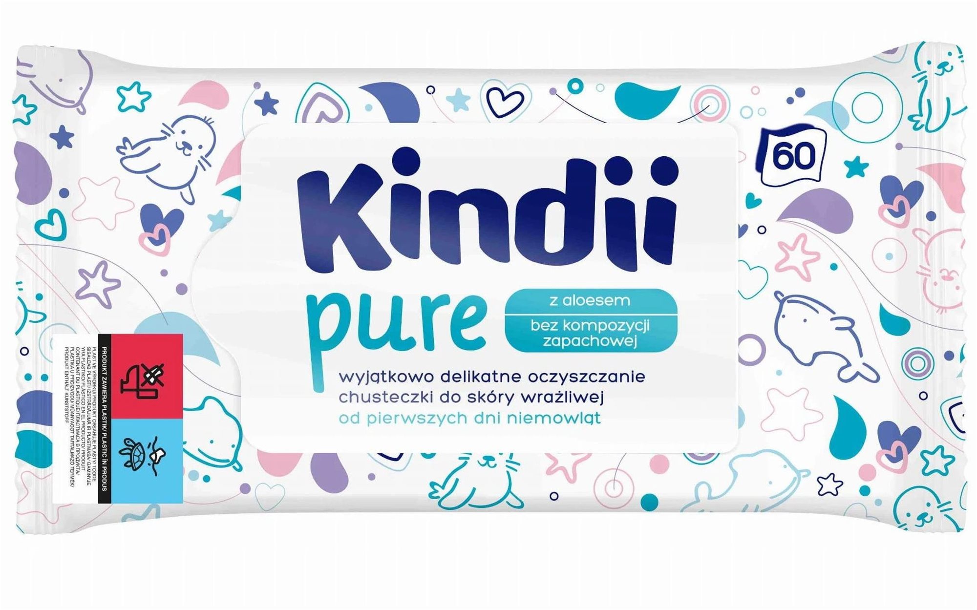 KINDII Pure Törlőkendő gyerekeknek 60 db