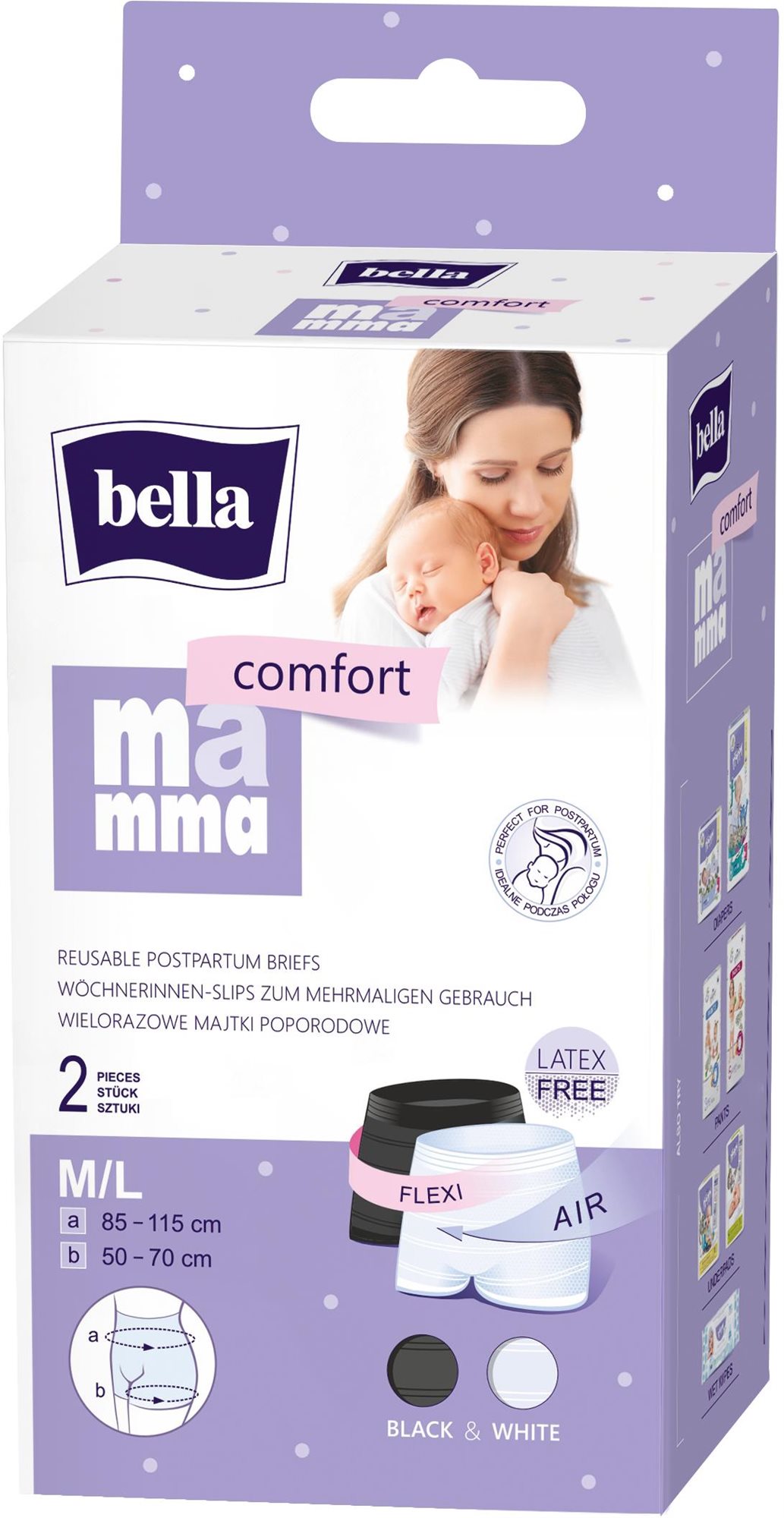 Eldobható bugyi kismamáknak BELLA Mamma Comfort szülés utáni bugyi, M/L, 2 darab