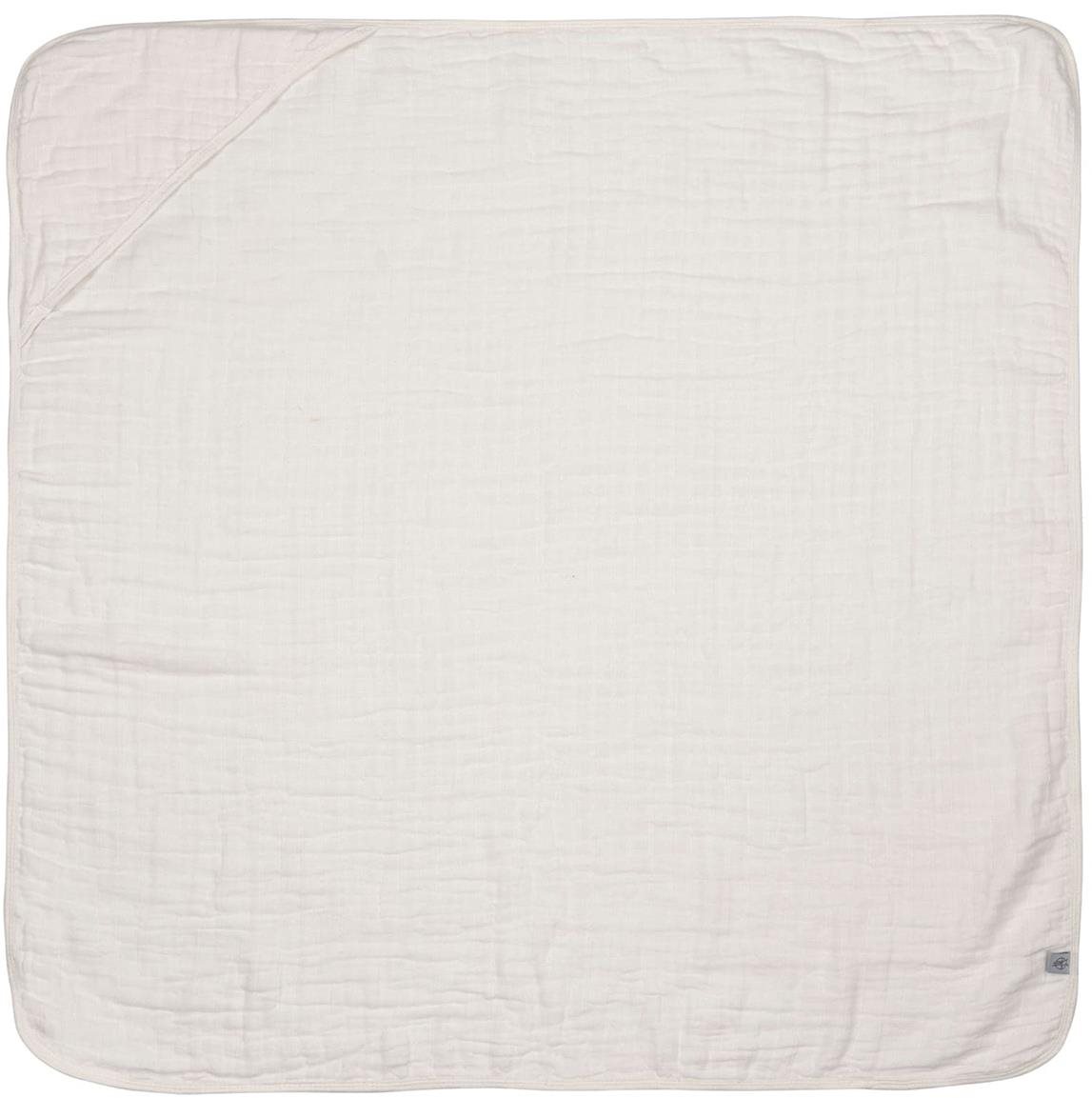 Lässig Muslin Hooded Towel Milky, 90 × 90 cm