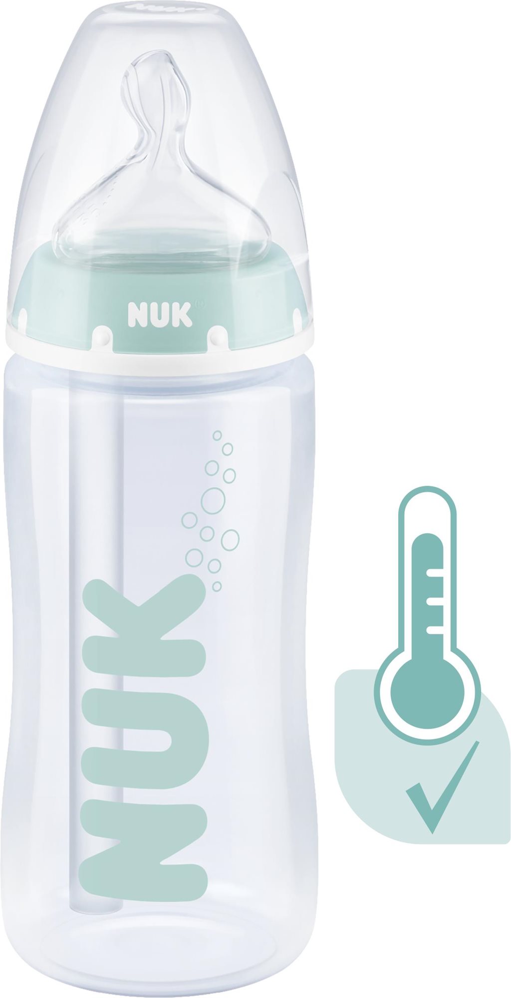 NUK FC+ Anti-colic cumisüveg hőmérséklet jelzővel 300 ml