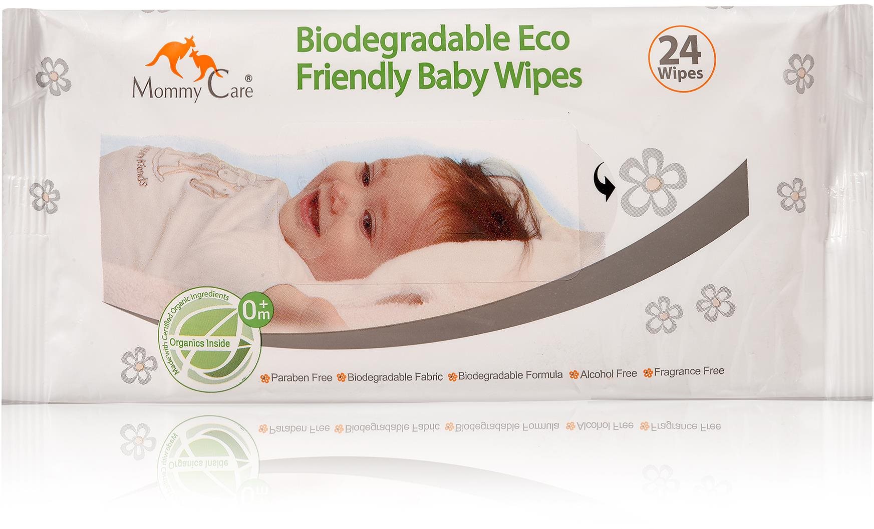 MOMMY CARE EKO Biológiailag lebomló baba törlőkendő 24 db