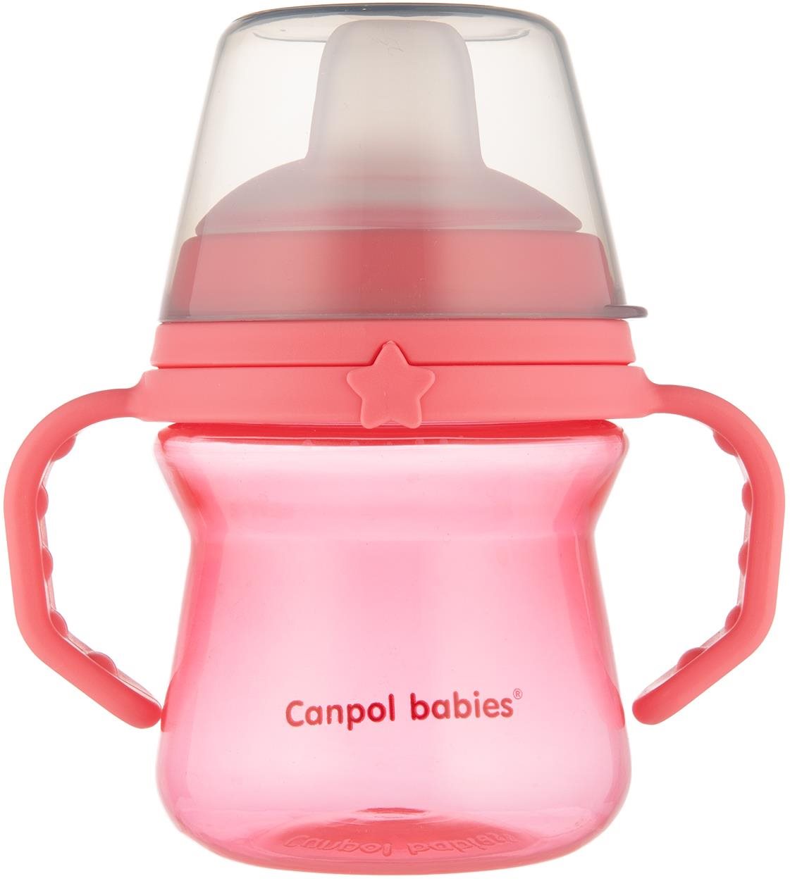 Canpol babies FirstCup Pohár szilikon itatóval 150 ml, rózsaszín