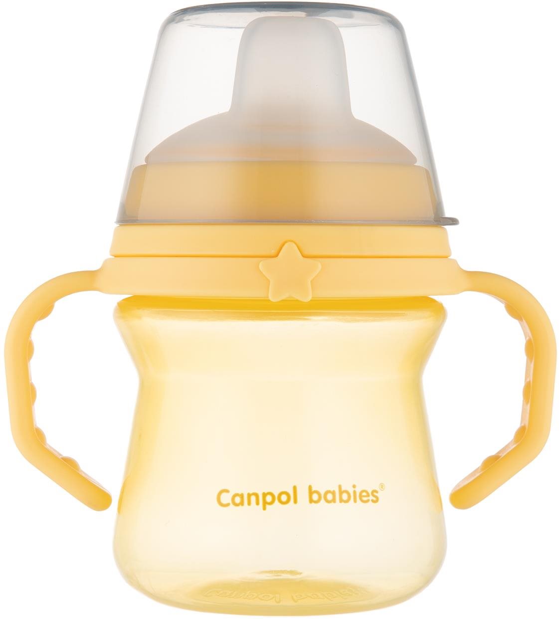 Canpol babies FirstCup Pohár szilikon itatóval 150 ml, sárga