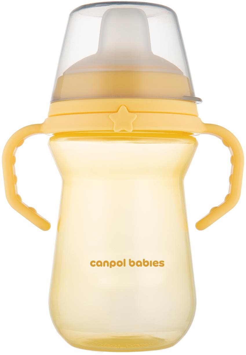 Canpol babies FirstCup Pohár szilikon itatóval 250 ml, sárga