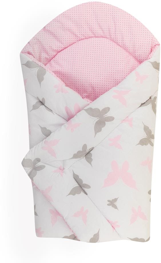 Bomimi Quick wrap puha fordítható pillangók rózsaszínű
