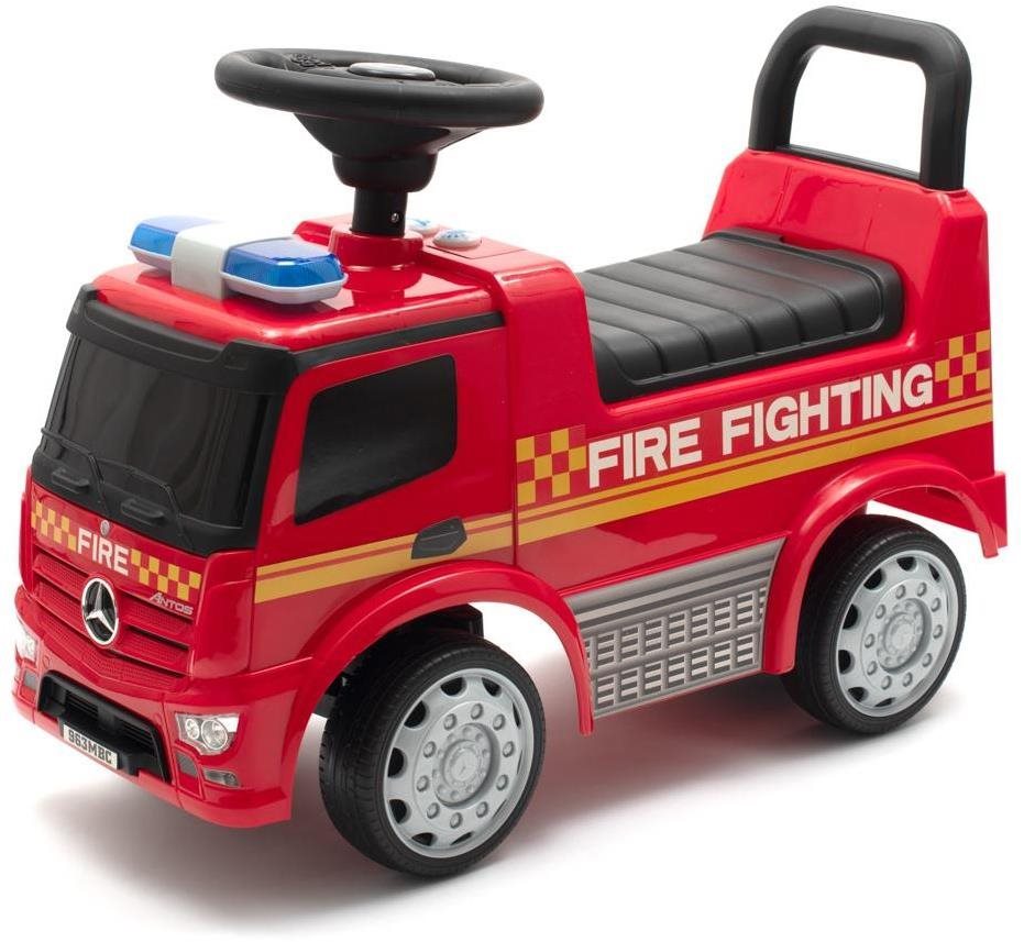 BABY MIX Gyermek futóbicikli hanggal Mercedes tűzöltő piros
