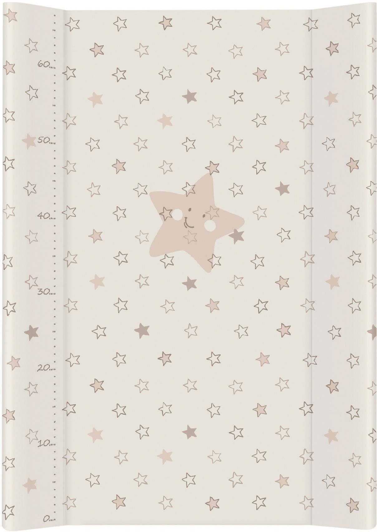 CEBA BABY Comfort Pelenkázó alátét kemény lappal 50 × 70 cm, Csillagok bézs