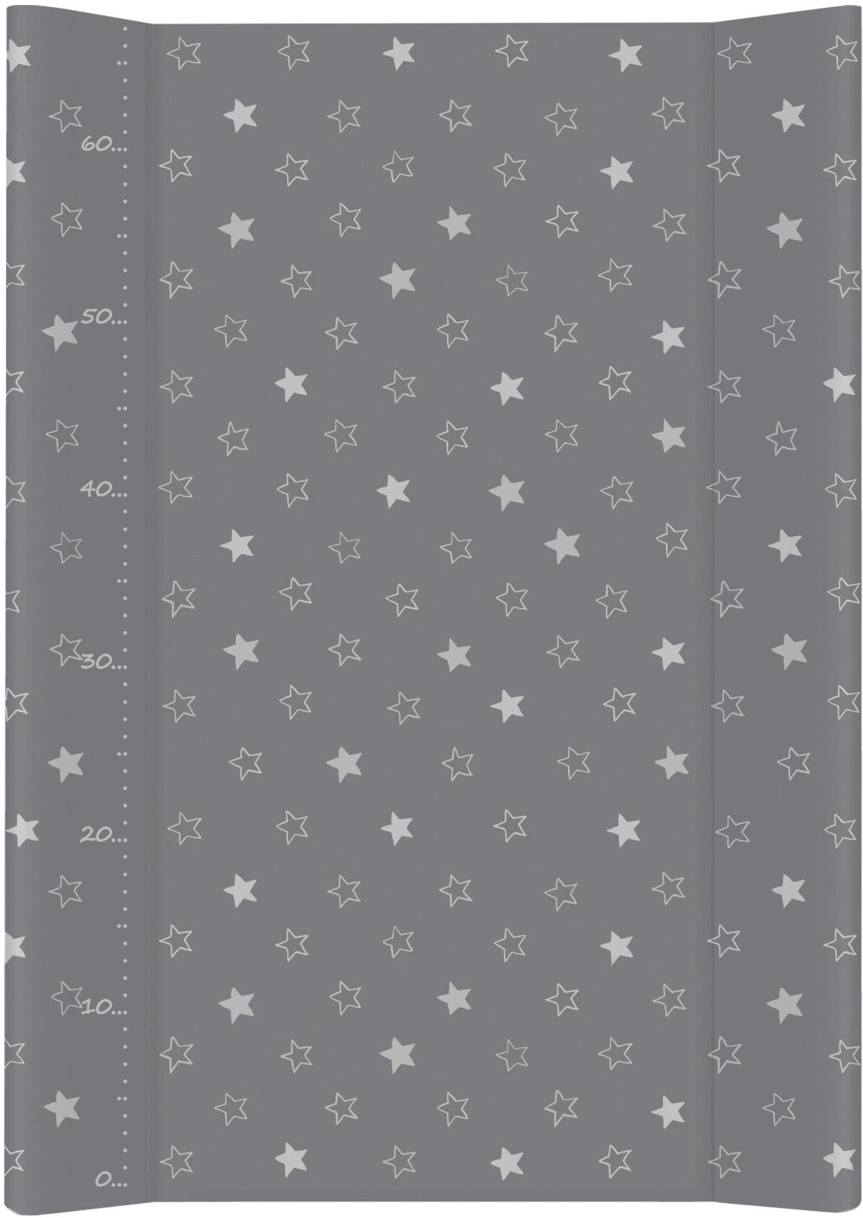 CEBA BABY Comfort Pelenkázó alátét kemény lappal 50 × 70 cm, Csillagok sötétszürke