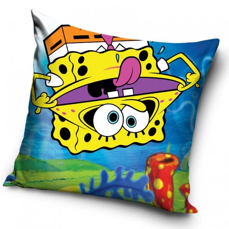 CARBOTEX Párnahuzat - Sponge Bob fejjel lefelé, 40×40 cm