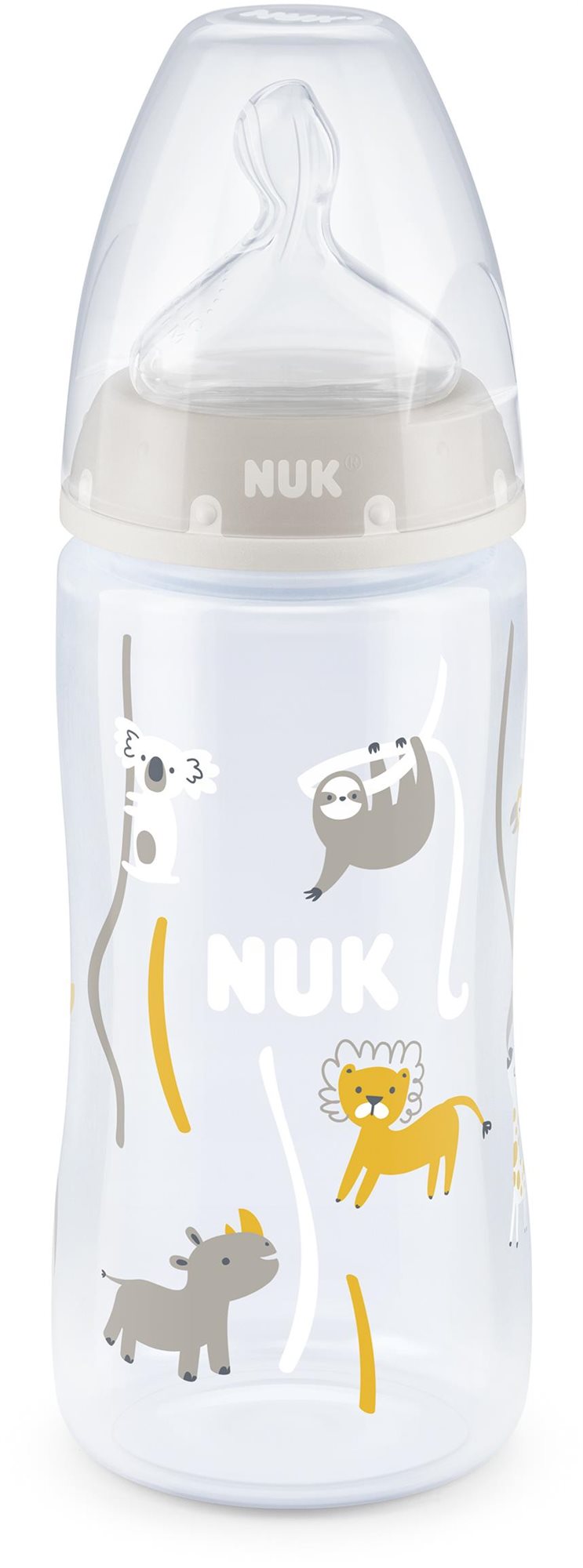 NUK FC+ cumisüveg hőmérséklet-ellenőrzővel 300 ml, bézs
