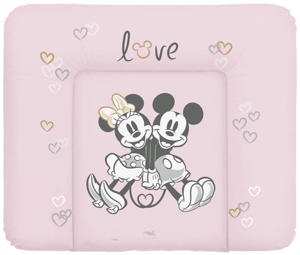 Pelenkázó alátét CEBA BABY puha pelenkázó alátét komódra 85 × 72 cm, Disney Minnie & Mickey Pink