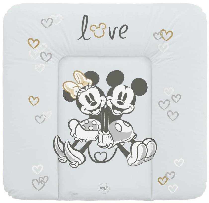 Pelenkázó alátét CEBA BABY puha pelenkázó alátét komódra 75 × 72 cm, Disney Minnie & Mickey Grey