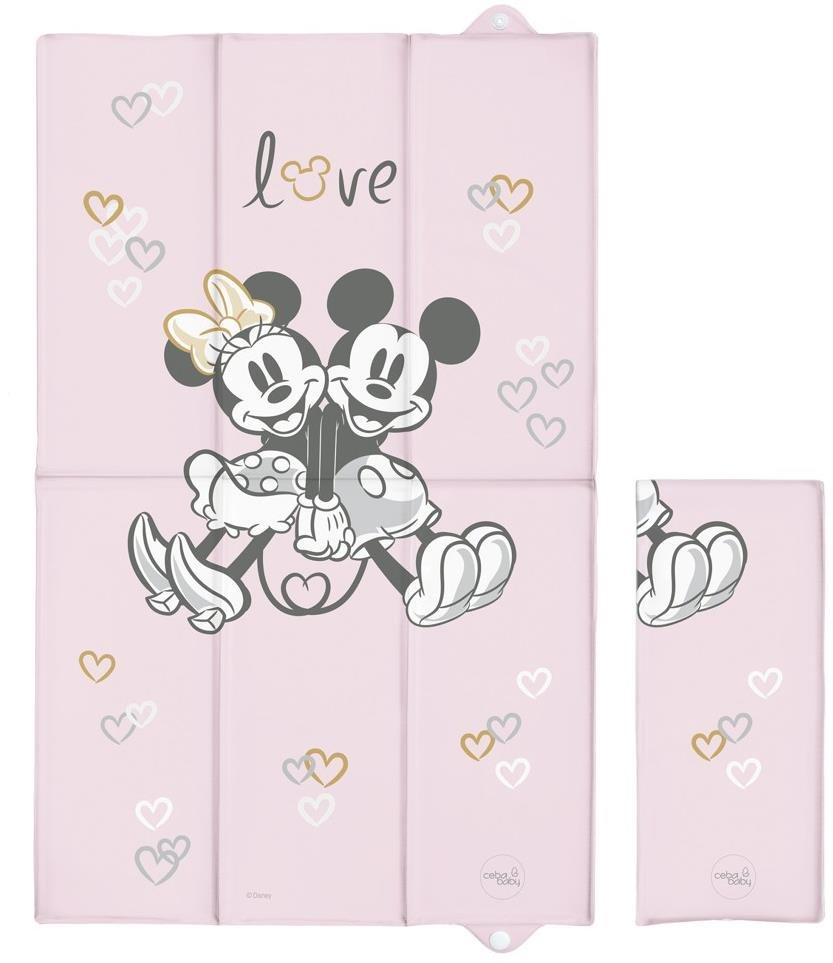 CEBA BABY pelenkázó alátét utazáshoz 50 × 80 cm, Disney Minnie & Mickey Pink