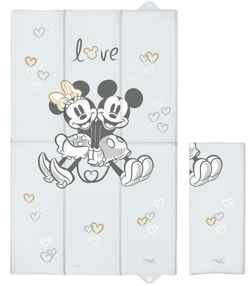 CEBA BABY pelenkázó alátét utazáshoz 50 × 80 cm, Disney Minnie & Mickey Grey