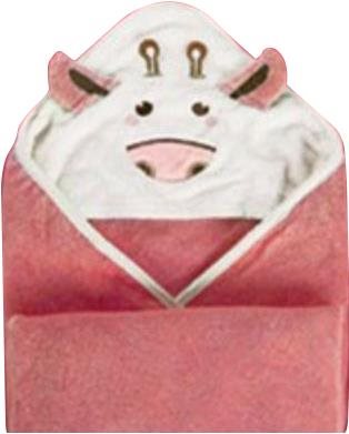 GOLDBABY Kapucnis gyerek fürdőlepedő rózsaszín 90×90 cm