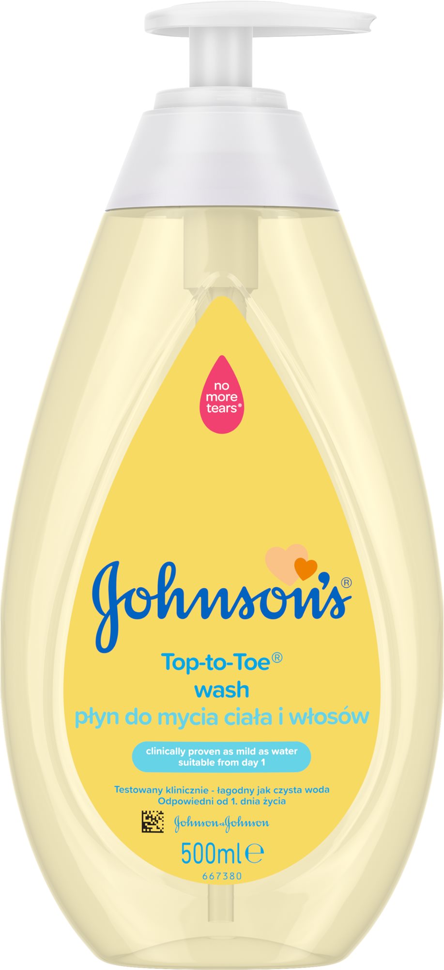 JOHNSON'S BABY test- és hajmosó gél 500 ml