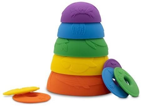 Jellystone Designs Szilikon egymásra rakható csészék Rainbow