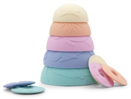 Jellystone Designs szilikon egymásra rakható csészék pasztell színű
