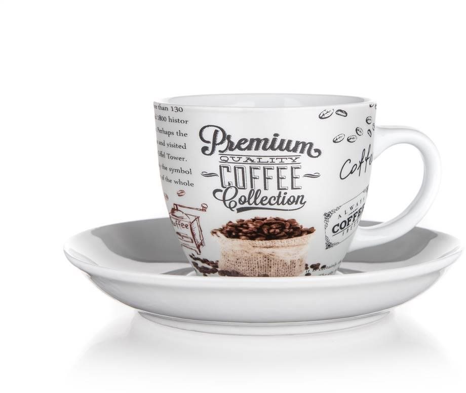 BANKET PREMIUM COFFEE Csésze és csészealj 190 ml, 6 db-os készlet