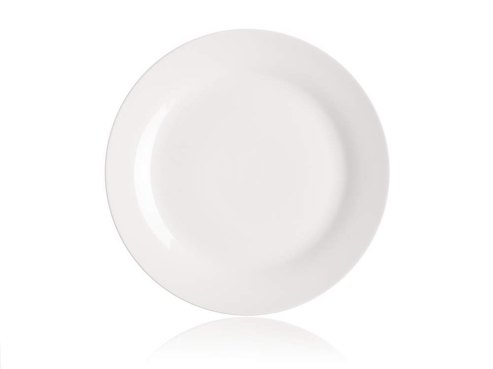 BANQUET Lapos porcelánlemez készlet BASIC nedekor. 26,5 cm, 6 db, fehér