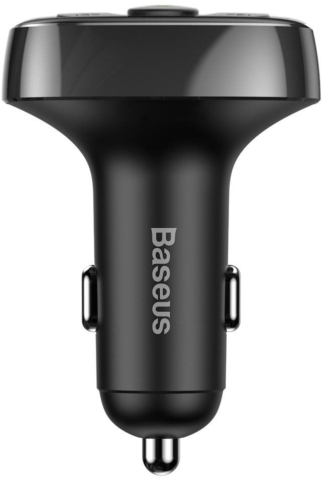 Baseus T-Typed Kettős autós adapter 2* USB-A és MP3 lejátszó, fekete