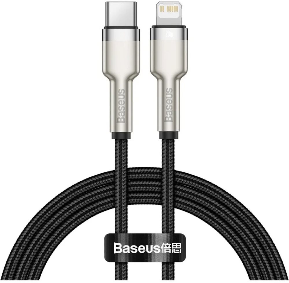Basesu Cafule Series USB-C - Lightning PD Töltő-/adatkábel 20 W 2 m, fekete