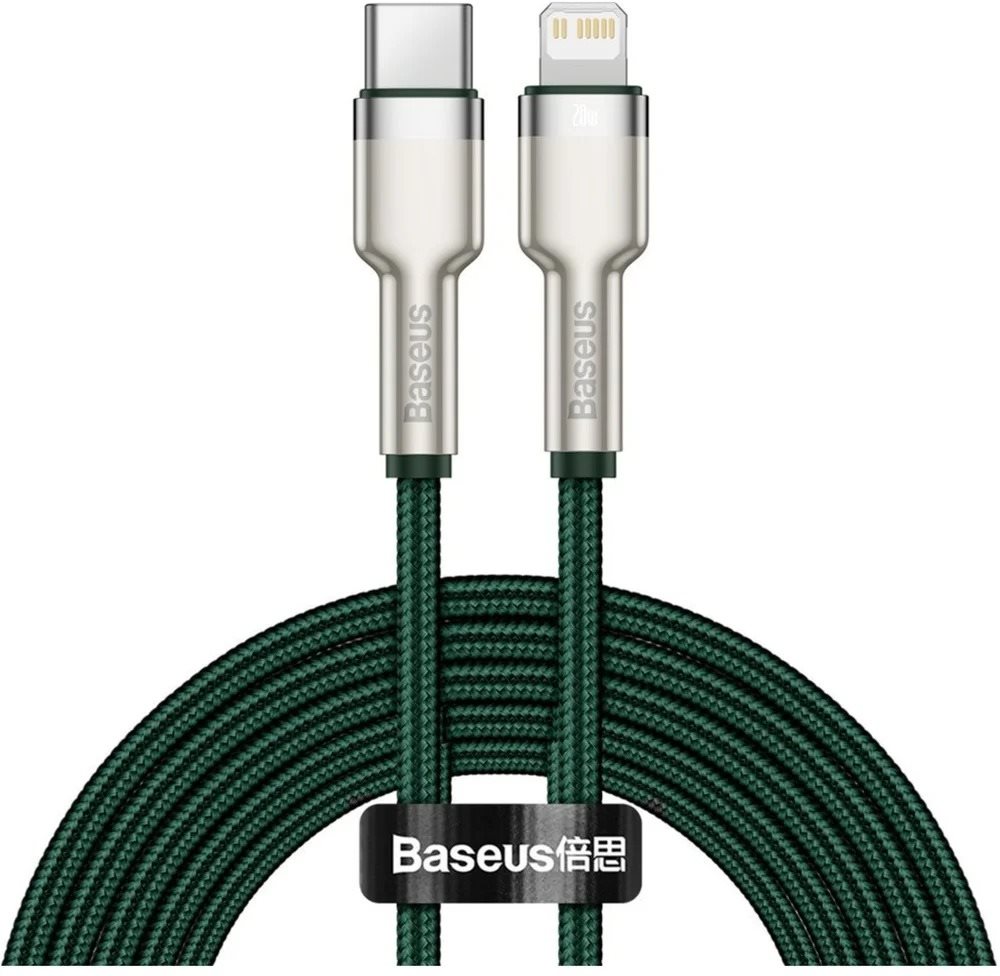 Baseus Cafule Series USB-C to Lightning PD 20W, 2m, zöld