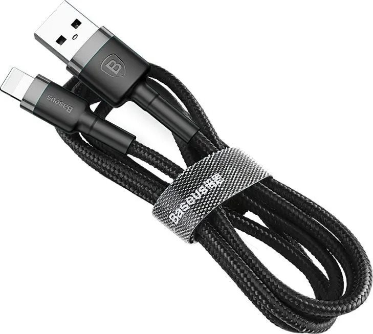 Baseus Cafule USB to Lightning 2,4A, 1m, szürke - fekete