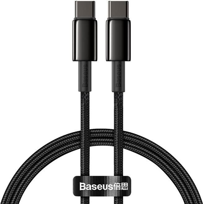 Baseus Tungsten Gold Fast Charging Data Cable Type-C (USB-C) 100W 1m Black