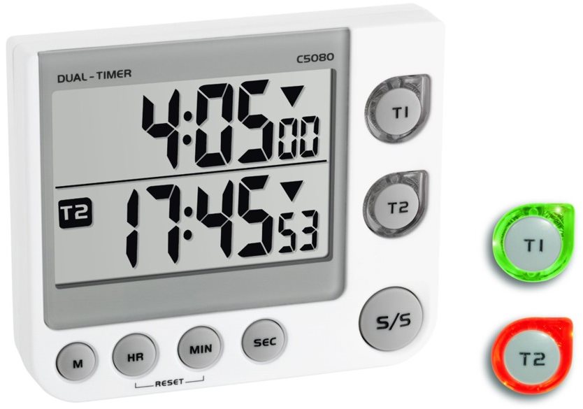 Digitális perc figyelő - időzítő és stopper - a TFA38.2025 két idő