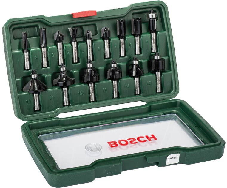Bosch 15 részes marófej készlet (8 mm-es szár)