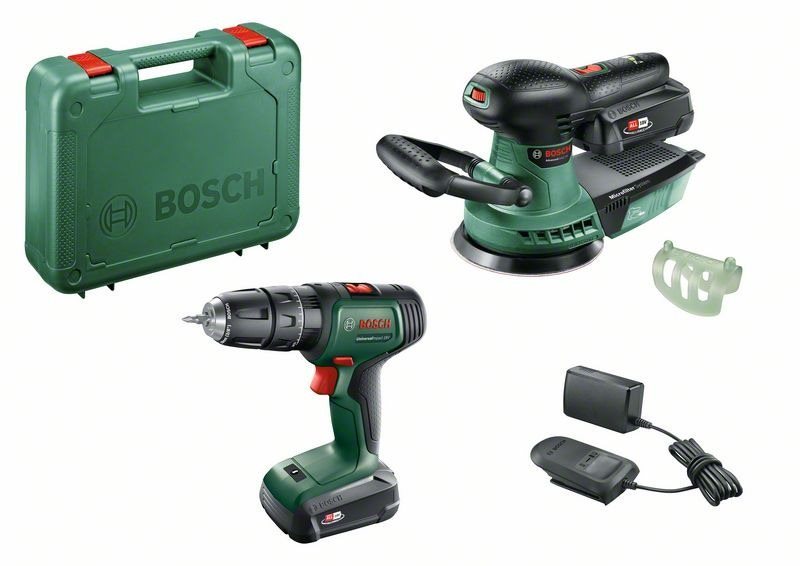 Bosch UniversalImpact 18V + AdvancedOrbit 18, 2x 1,5 Ah, töltő, koffer