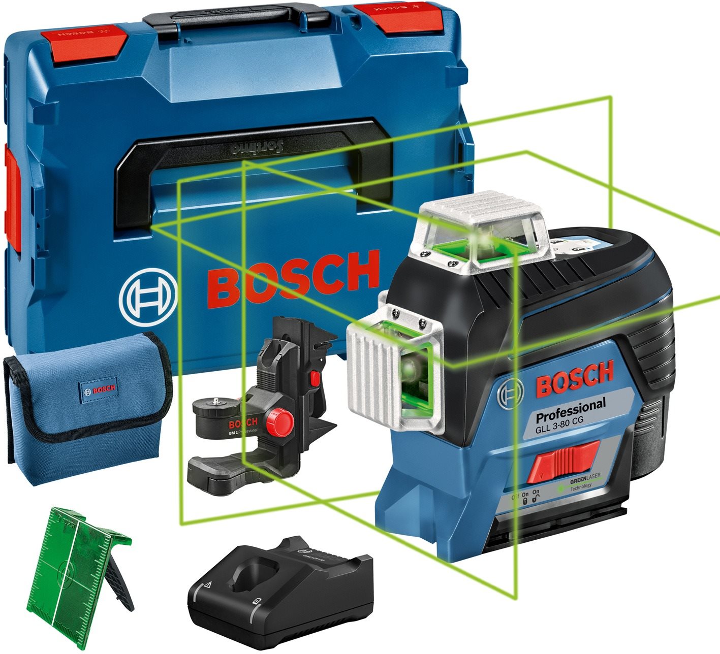 Bosch Professional GLL3-80 CG + BM1 + L-Boxx